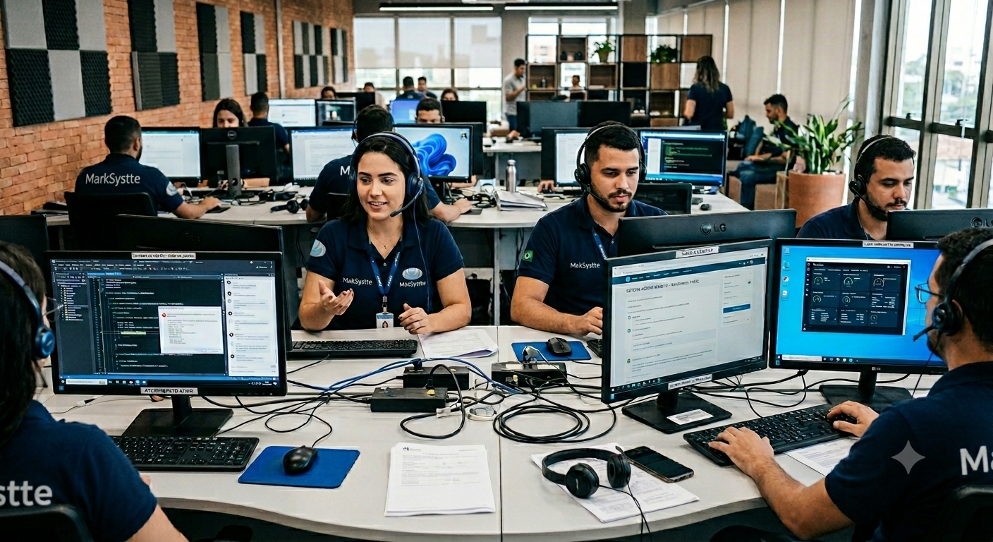 Equipe de suporte humanizado MarkSystte